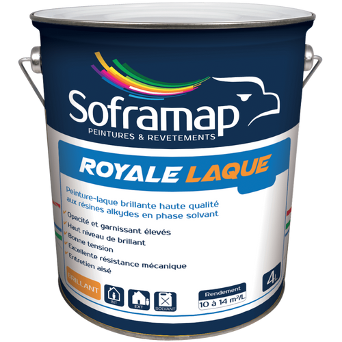 Laque brillante bois métal Peinture résistante intempéries Finition brillante durable Royal Laque 2010 haute qualité Entretien facile surface laquée Couverture opacité élevée Décoration protection éléments ouvrage Peinture polyvalente bois métal Brillant éclatant finition sophistiquée Solution tout-en-un décoration rénovation