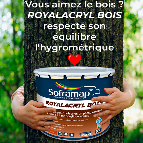 Peinture boiseries acrylique souple Protection bois intérieur extérieur Peinture microporeuse bois Durabilité boiseries peinture Royalacryl Bois anti-flash rusting Label Excell Plus peinture bois Peinture boiseries Château Versailles Peinture bois résistante intempéries Peinture boiseries haute qualité Royalacryl Bois rénovation décoration